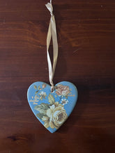 Load image into Gallery viewer, Hanging Ceramic Heart - Wedgewood Blue
