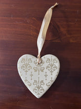 Load image into Gallery viewer, Hanging Ceramic Heart - Cream
