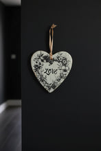 Load image into Gallery viewer, Hanging Ceramic Heart - Sage Green
