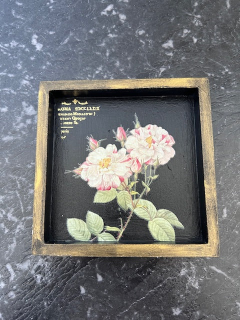 Trinket Tray - Pink Floral