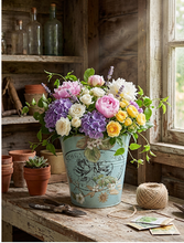 Load image into Gallery viewer, Green Tin Pail
