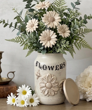 Load image into Gallery viewer, Large Cream Flower Vase
