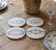 Load image into Gallery viewer, Blue/White Ceramic Coasters
