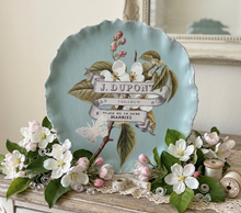 Load image into Gallery viewer, Duck Egg Blue Floral Resin Tray
