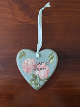 Load image into Gallery viewer, Hanging Ceramic Heart - Duck Egg Blue
