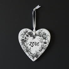 Load image into Gallery viewer, Hanging Ceramic Heart - White
