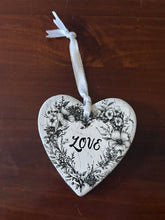 Load image into Gallery viewer, Hanging Ceramic Heart - White
