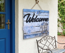 Load image into Gallery viewer, Blue Window Welcome Sign
